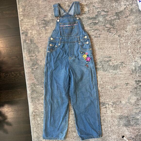Vintage Y2K Looney Tunes WB Tweety Bird Blue Jean Overalls 7/8 - Picture 9 of 9